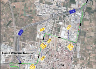 Afectaciones al tráfico en la autovía V-31 por obras de rehabilitación del firme entre los municipios de Silla y Albal